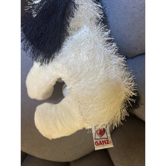 Ganz Webkinz Lil Kinz #HS192 B & W CHEEKY DOG NO CODE Plush Stuffed Animal - Picture 3 of 3
